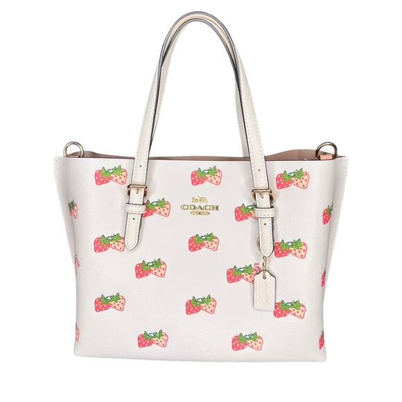 Like new Coach Mollie Tote 25 With Strawberry Print CB600 - Picture 3 of 11
